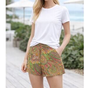 J. Crew Chino Shorts in Colorful Paisley G2319 Size 00